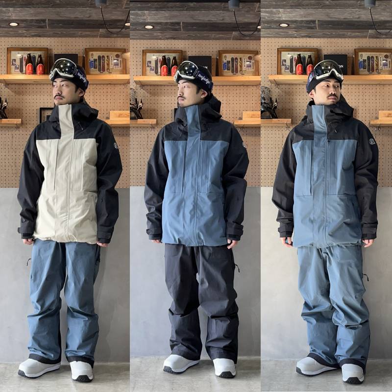 スノーボードウェアunfudge | GENTLE JACKET \u0026 BIB PANTS